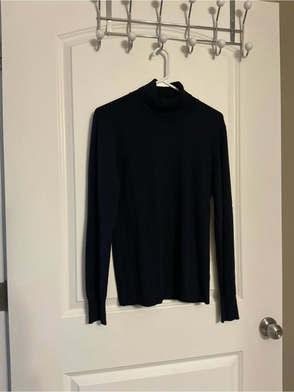 ANTONIO MELANI Womens Dark Navy Slim Turtleneck Sweater Size XL